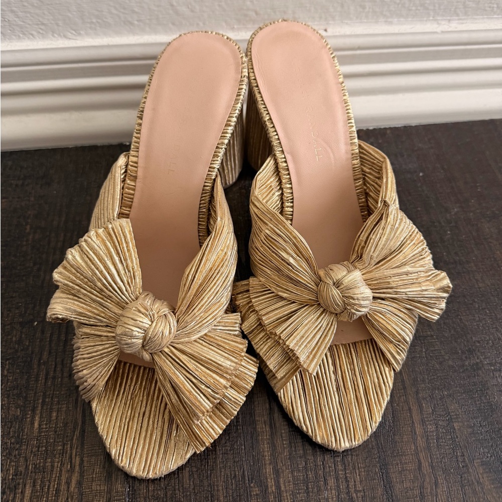Loeffler Randall Emilia Knot Slide Sandal in Gold